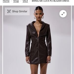 AKIRA BRING ME LUCK PU BLAZER DRESS Size LL